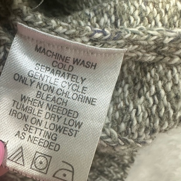 Oscar de la Renta Zip Up Ribbed Sweater L Long Sleeve Cable Knit Beige 1/4 Zip - Picture 5 of 13